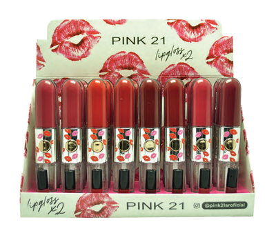 OFERTA 8 labiales Duo kiss Pink 21