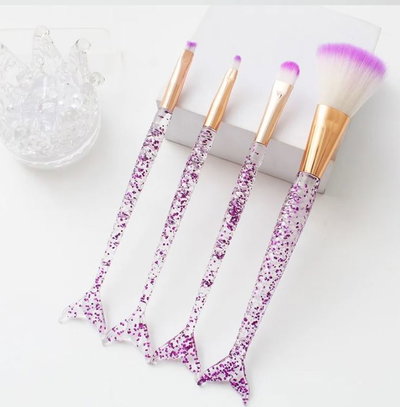 Set de 4 Brochas sirena Acrilicas