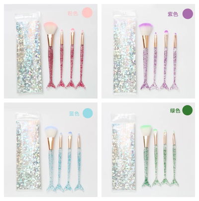 Set de 4 Brochas sirena Acrilicas