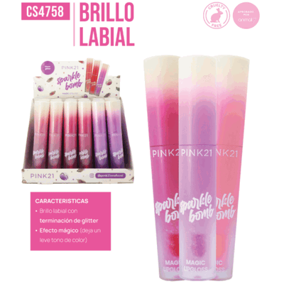 Pink 21 sparkle bomb lipgloss