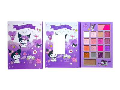 Paleta de 16 Sombras + Rubor + Iluminador Kuromi