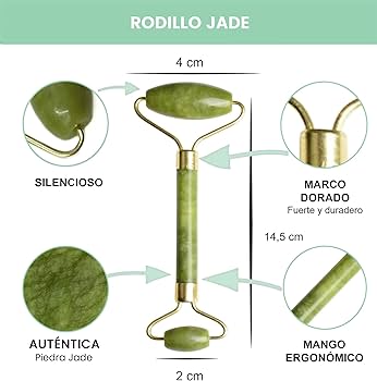 Masajeador Jade Doble En Blister + Piedra Circular