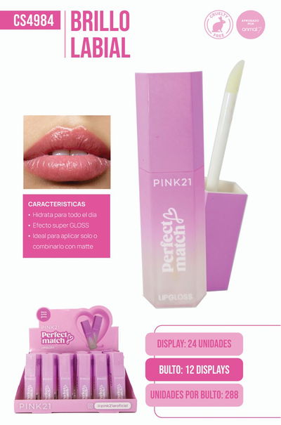 Pink 21 Lip Gloss Perfect Match