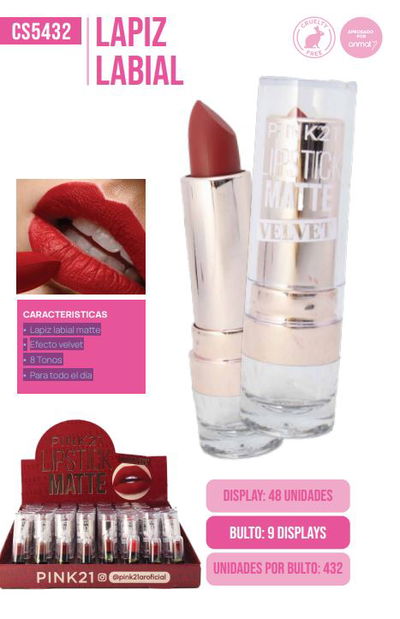 Pink 21 Matte Stick Velvet