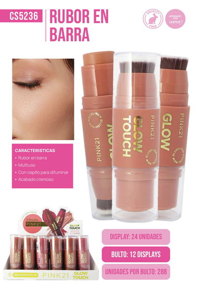 Pink 21 Glow Touch Rubor en barra
