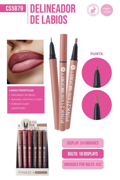 Pink 21 Delineador de labios Ultra Thin