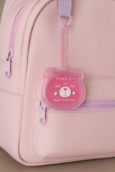 Pink 21 Rubor Llavero en crema Bear