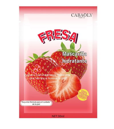 Mascarilla faciales Fresa x 10u