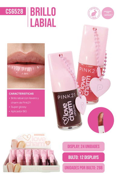 Pink 21 Lip Gloss Love Charm