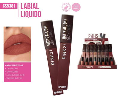 Pink 21 Labial Matte All Day 