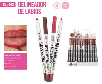 Pink 21 Delineador de Labios Silver Star
