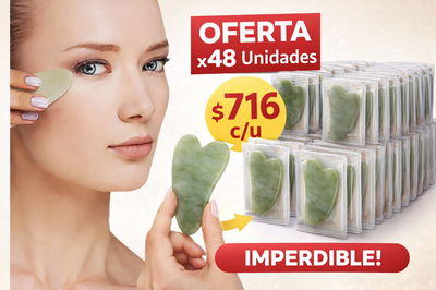 OFERTA Piedra Gua Sha Jade por 48u 25% off ($716 c/u)