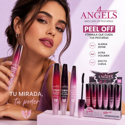 4Angels Mascara de Pestañas Efecto Peel Off Extra Volumen 
