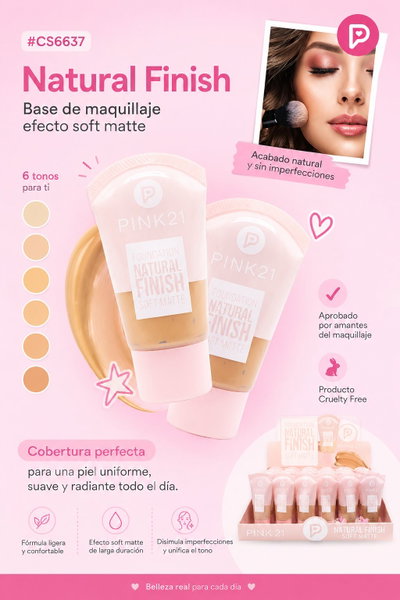 Pink 21 Base Natural Finish G1