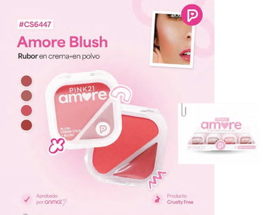 Pink 21 Rubor en crema Amore