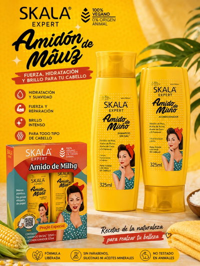 Skala Kit Shampoo + Acondicionador Almidon de Maiz
