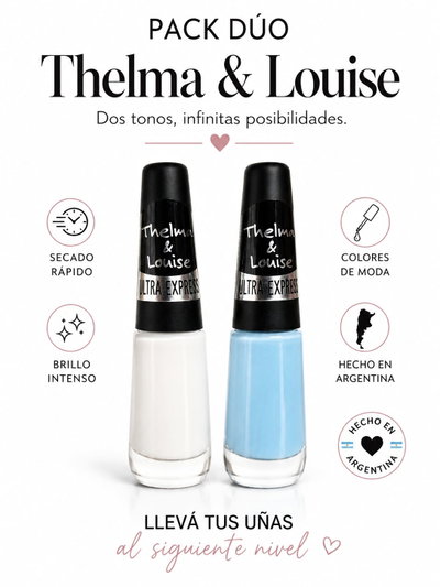 T&L Pack Duo de esmaltes Blanco + Celeste