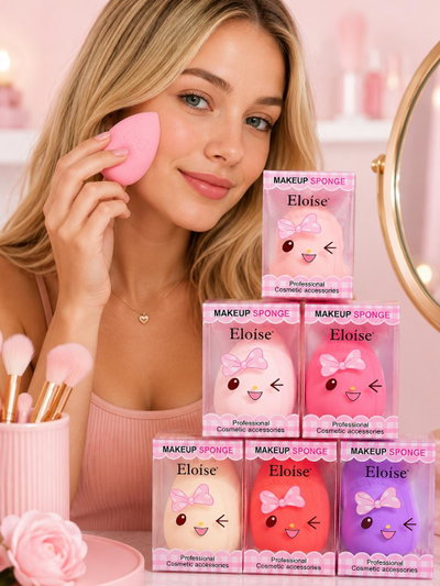 esponja puff x 12u  Con cajita