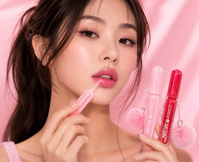 Pink 21 Puffy Lips con llavero