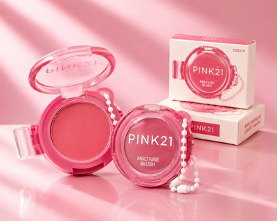 Pink 21 Rubor con llavero