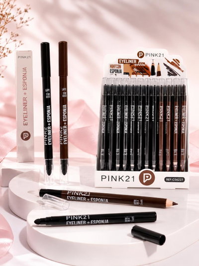 Pink 21 Delineador Ojos con Esponja