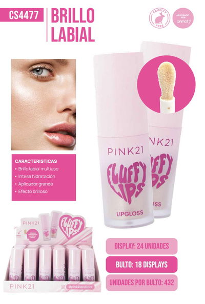 Pink 21 Lip Gloss Fluffy lip