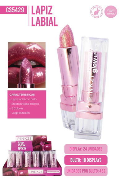 Pink 21 Labial en barra The New Glow 