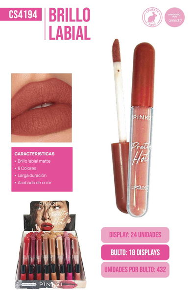 Pink 21 Labial liquido Pretty Hot