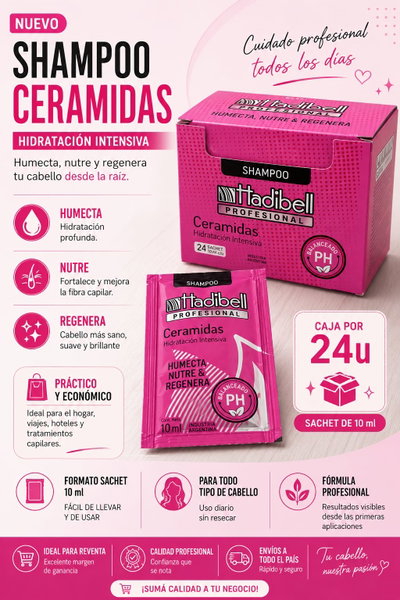 Shampoo Hadibell Box de 24 Sobres
