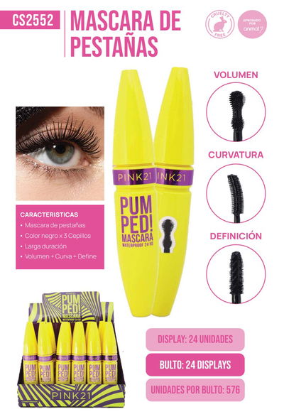 Pink 21 Mascara Pumped