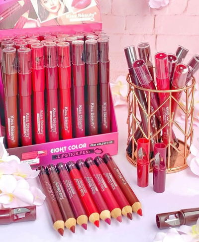 Set de 8 Delineadores de labios Kiss Beauty