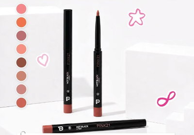 Pink 21  Hot Black Delineador Retractil de Labios