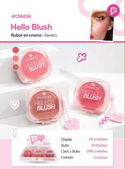 Pink 21 Rubor Hello + Llavero
