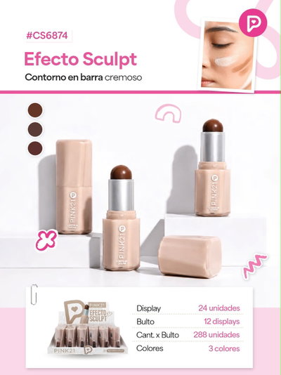 Pink 21 Contorno en Barra Sulpt 3D