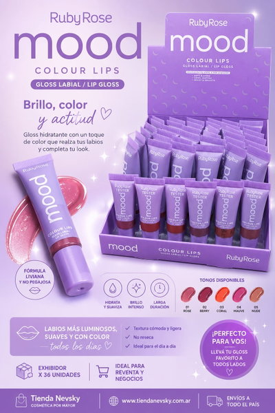 OFERTA Ruby Rose Lip Gloss x36u  20% OFF