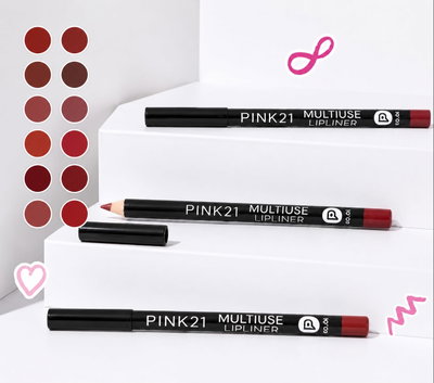Pink 21 Delineador de labios x 12u