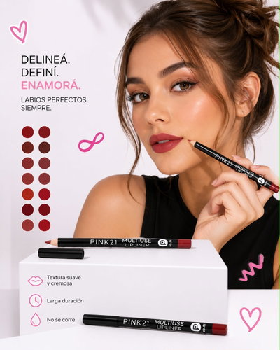 Pink 21 Delineador de labios x 12u