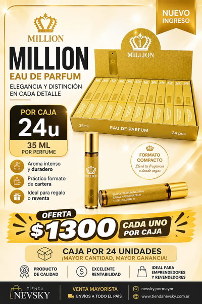 OFERTA Perfume 1 Million Tubo x 24 unidades 