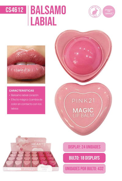 Pink 21 Heart Lip Balm