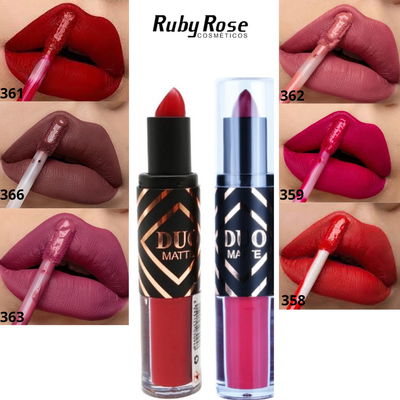 Ruby Rose Labial Duo Matte OFERTA 16U 15% OFF