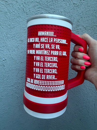 JARRA 1 LITRO RIVER RELATO DE GOL EN ROJO