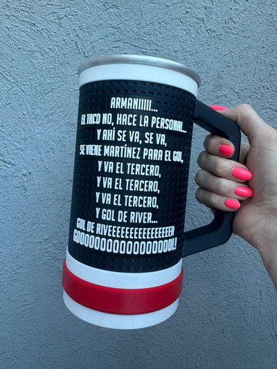 JARRA 1 LITRO RIVER RELATO DE GOL EN NEGRO