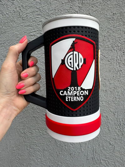 JARRA 1 LITRO RIVER EDICION FINAL EN MADRID (COLOR NEGRO)