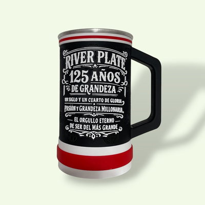 JARRA 1 LITRO RIVER 125 AÑOS NEGRA