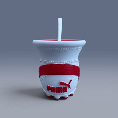 MATE BOTIN BORUSSIA BLANCO + BOMBILLA