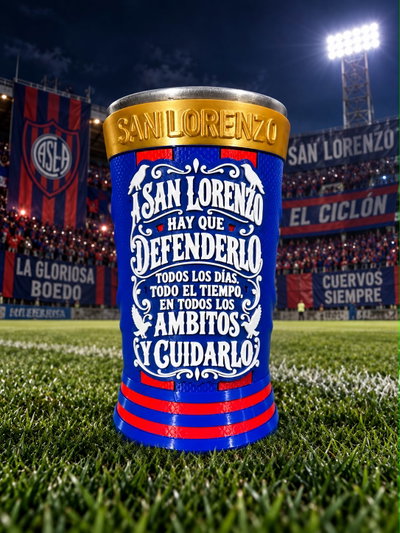 VASO CAMISETA 710cc SAN LORENZO AZUL Y ROJO