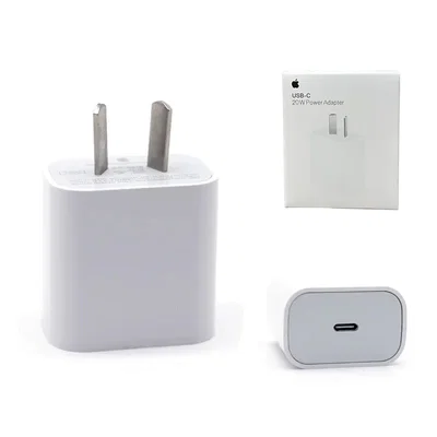 CABEZAL CARGADOR IPHONE 20W POWER ADAPTER USB-C PATA ARGENTINA OBLICUAS