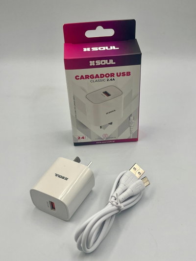 CARGADOR USB 2.4A TYPE-C SOUL