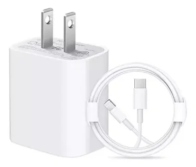 CABEZAL CARGADOR IPHONE 25W POWER ADAPTER USB-C - PATAS RECTAS 