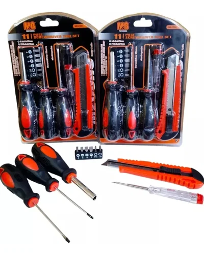 Set De Cutter + Destornilladores + Puntas + Busca Polo 11pcs